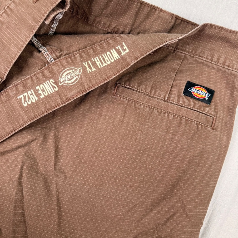 Dickies Cargo Shorts Mens Size 40 Brown Ripstop‎ Relaxed Fit 11" Inseam Cotton